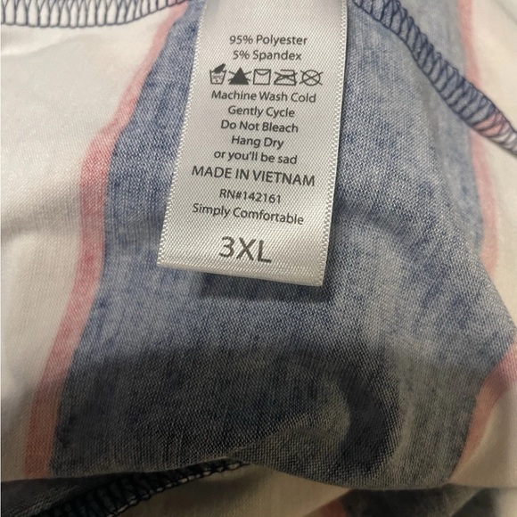 LuLaRoe Navy and White Pullover Hoodie Women’s 3X lightweight NWT - Picture 4 of 5